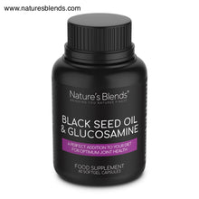 Load image into Gallery viewer, PREMIUM QUALITY BLACK SEED OIL &amp; NATURAL GLUCOSAMINE CAPSULES
