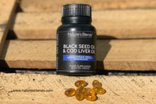 Load image into Gallery viewer, PREMIUM QUALITY BLACK SEED OIL &amp; COD LIVER OIL CAPSULES
