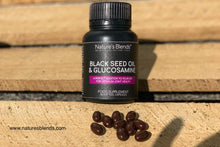 Load image into Gallery viewer, PREMIUM QUALITY BLACK SEED OIL &amp; NATURAL GLUCOSAMINE CAPSULES
